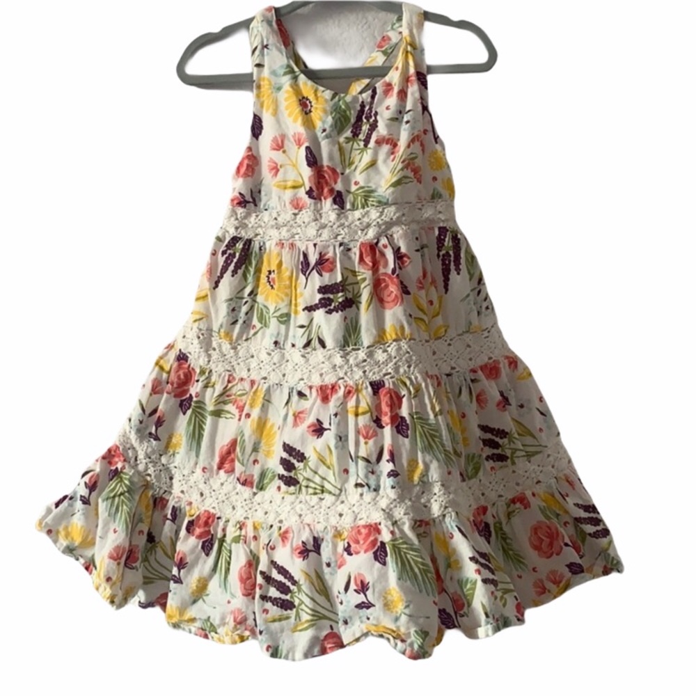❌ SOLD - Artisan Fun Floral Sun Dress - Picture 1 of 5